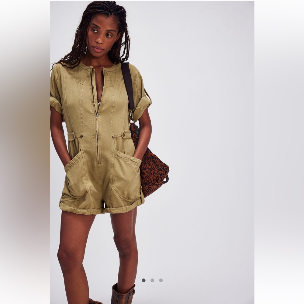 Free People Let’s Ride Shortalls